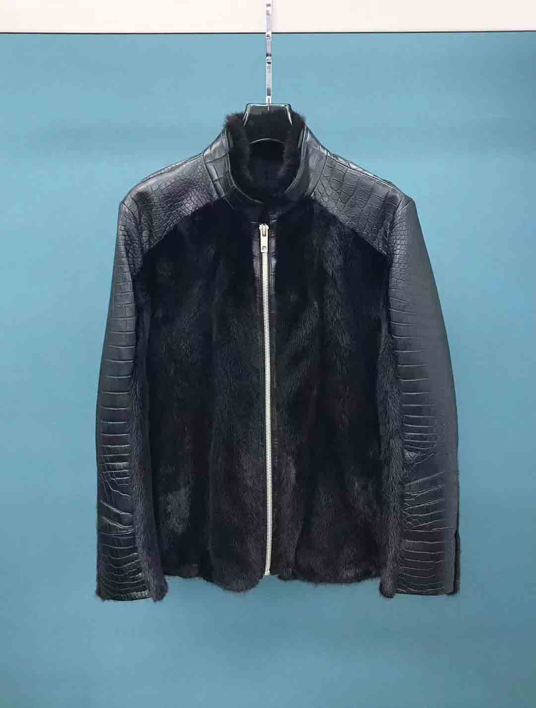 鰐鱼皮配貂毛衣服