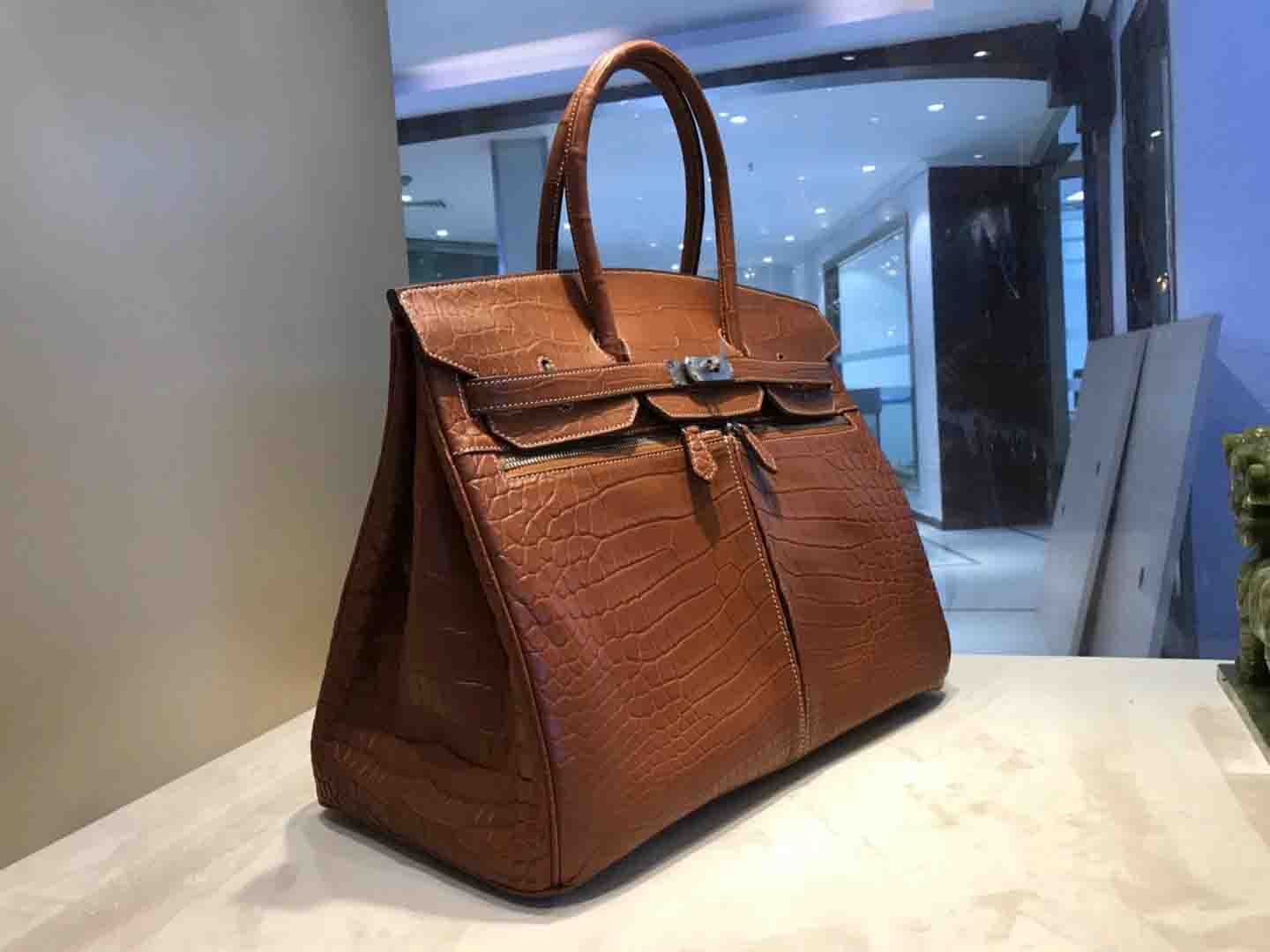 鳄鱼皮马鞍皮 birkin lakis